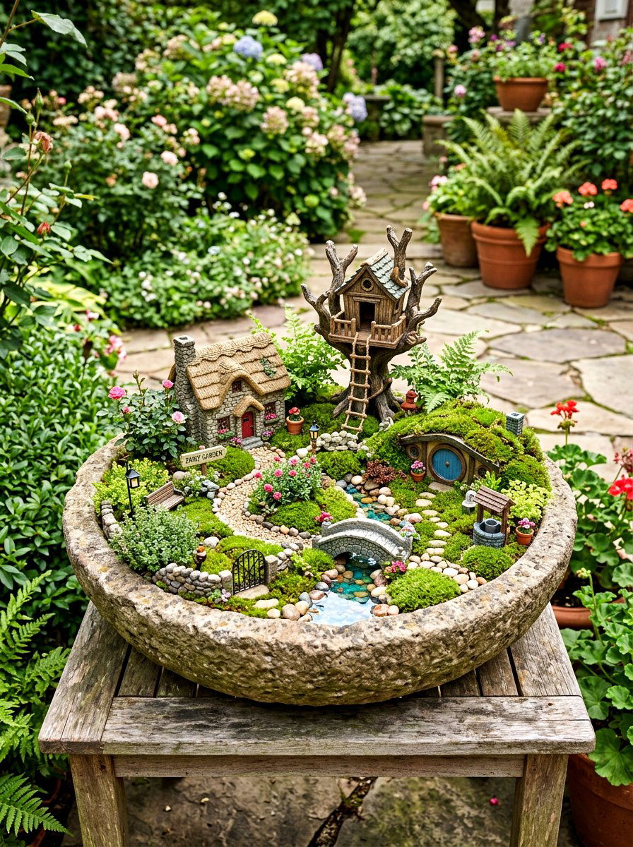 Fairy Garden Nook - 30 patio garden ideas