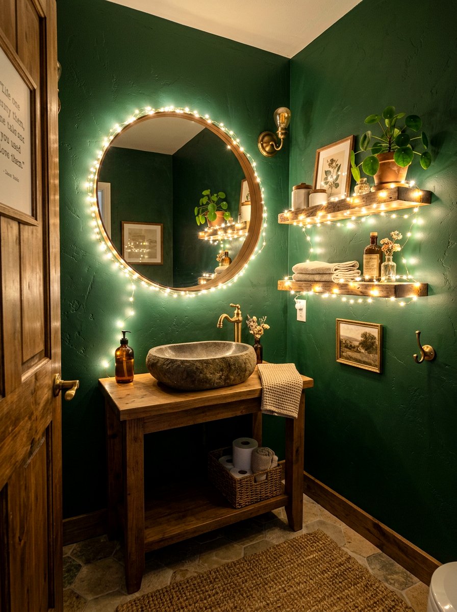 Fairy Light Ambience - 30 mushroom powder room ideas