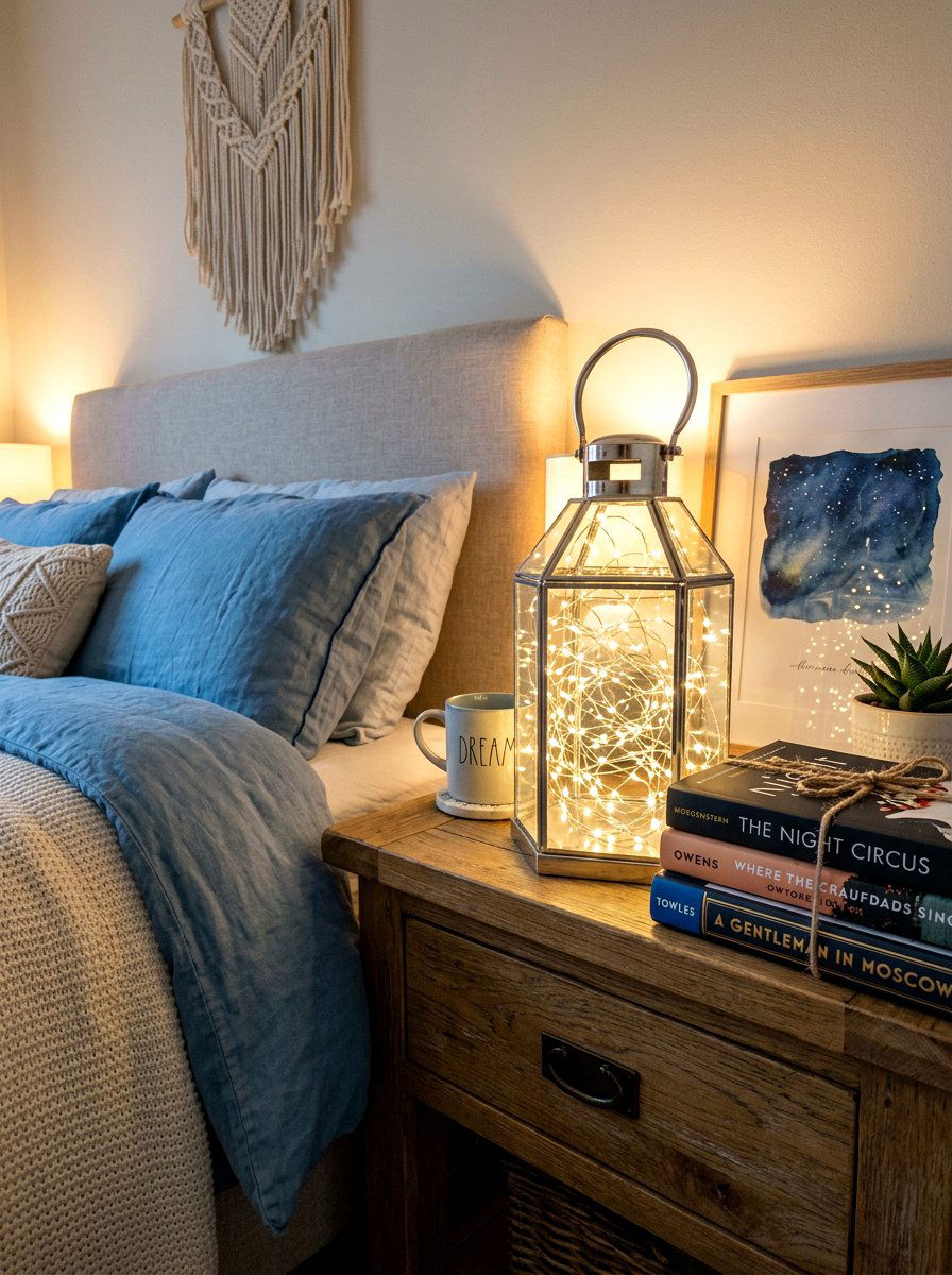 Fairy Light Lantern - 30 lantern decor ideas