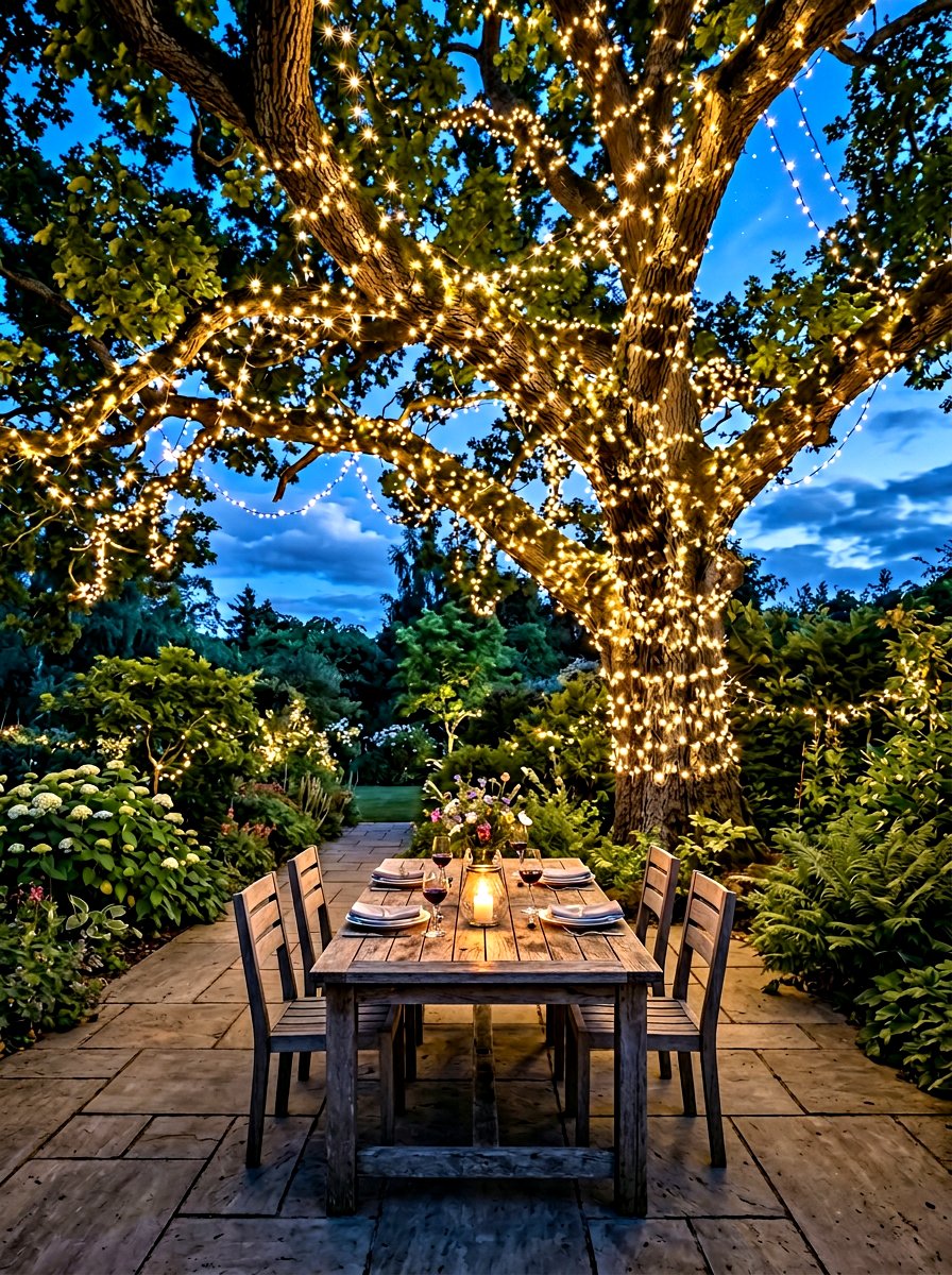 Fairy Light Strings - 30 cozy patio ideas
