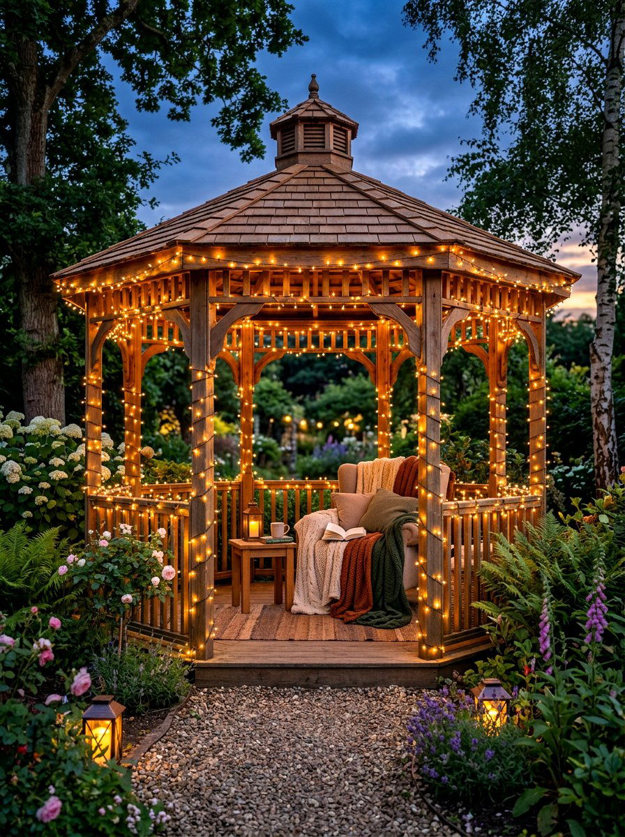 Fairy Lights Gazebo - 30 gazebo lighting ideas