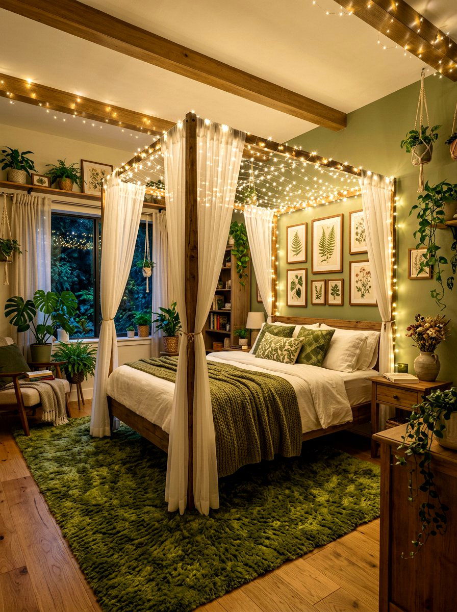 Fairy Lights String - 30 mushroom bedroom ideas