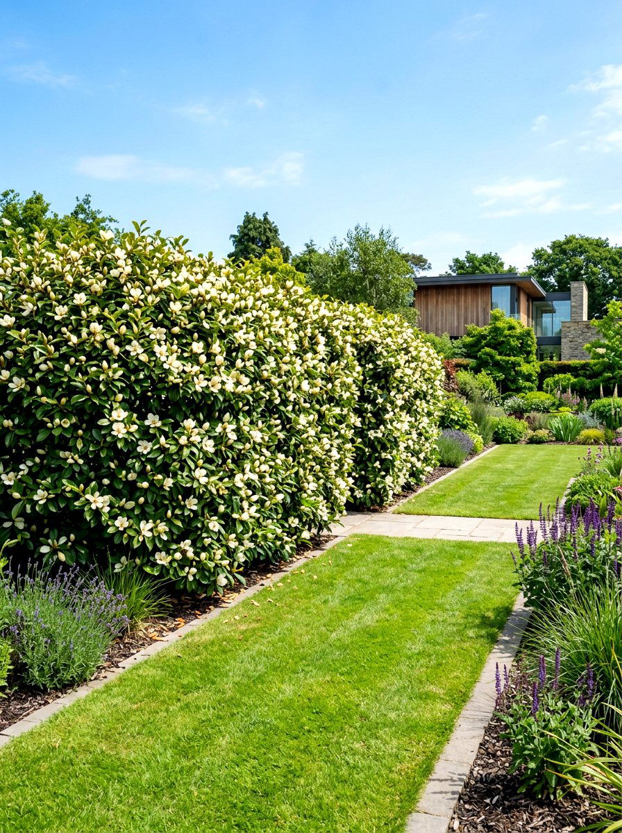 Fairy Magnolia Flowering Hedge - 30 magnolia front yard ideas