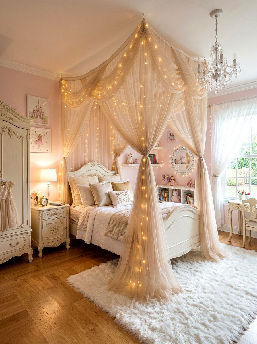 Fairy Tale Canopy Girl Bedroom - 30 girls bedroom decor ideas
