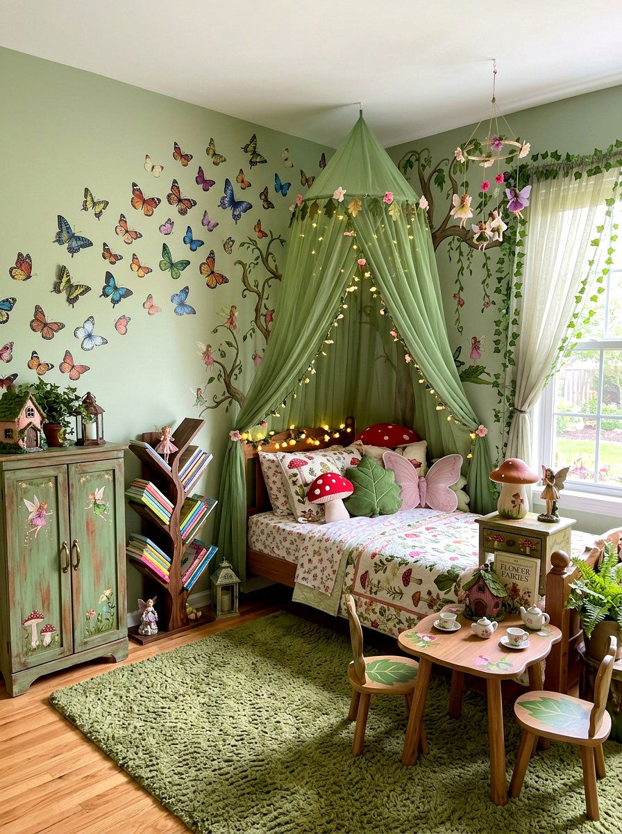 Fairy garden kids room - 30 garden inspired spring decor ideas