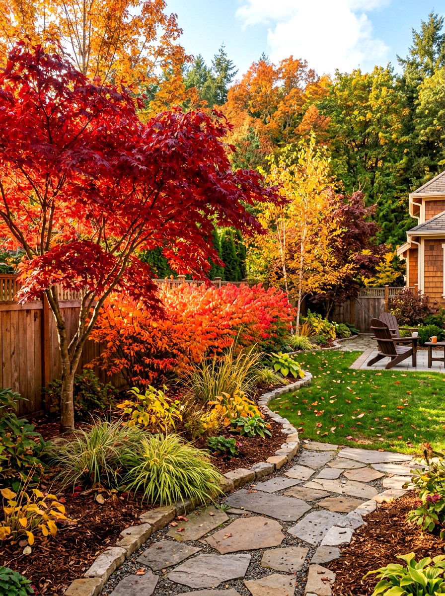 Fall Color Foliage - 30 year round garden ideas