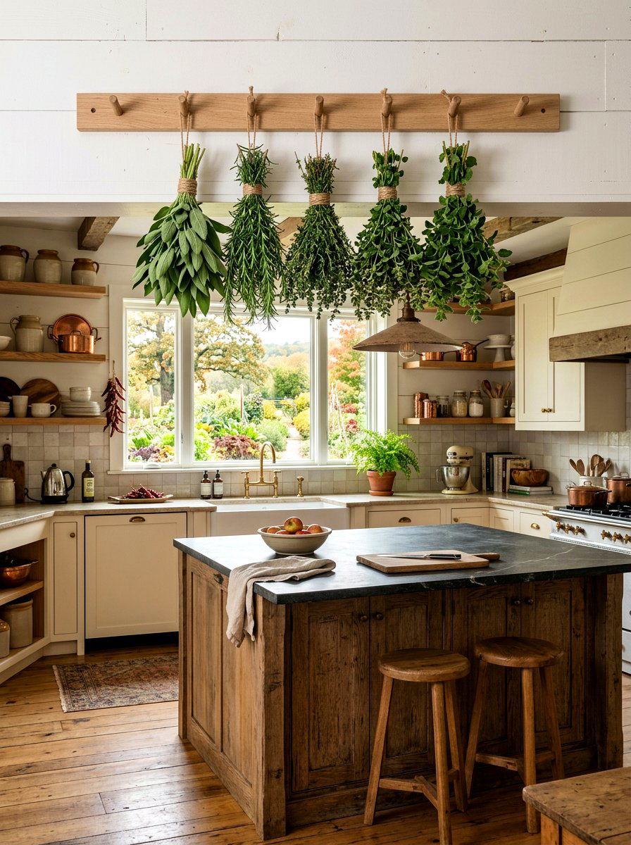 Fall Herb Bundle Swag - 30 natural harvest decor ideas