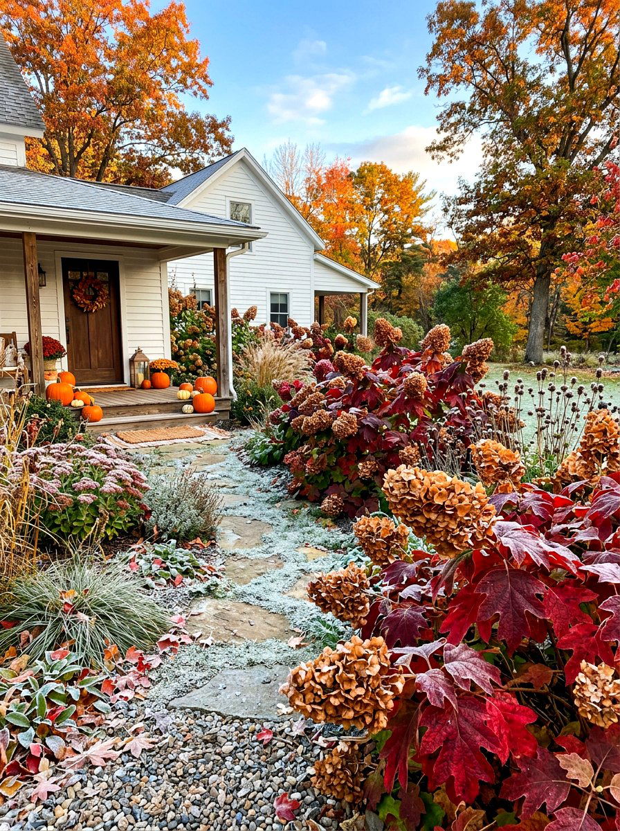 Fall Interest Hydrangea Garden - 30 hydrangea garden ideas
