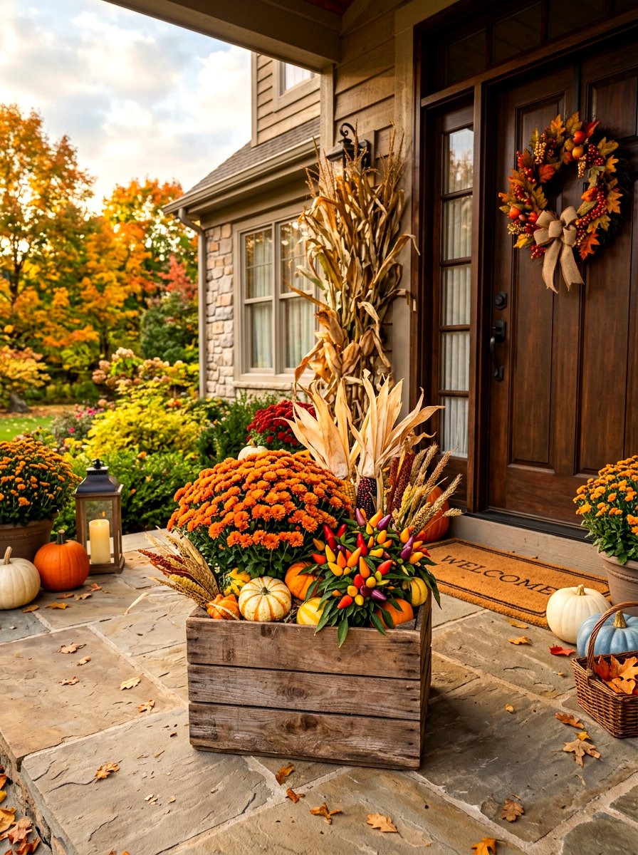 Fall Porch Decor - 30 container plant arrangement ideas