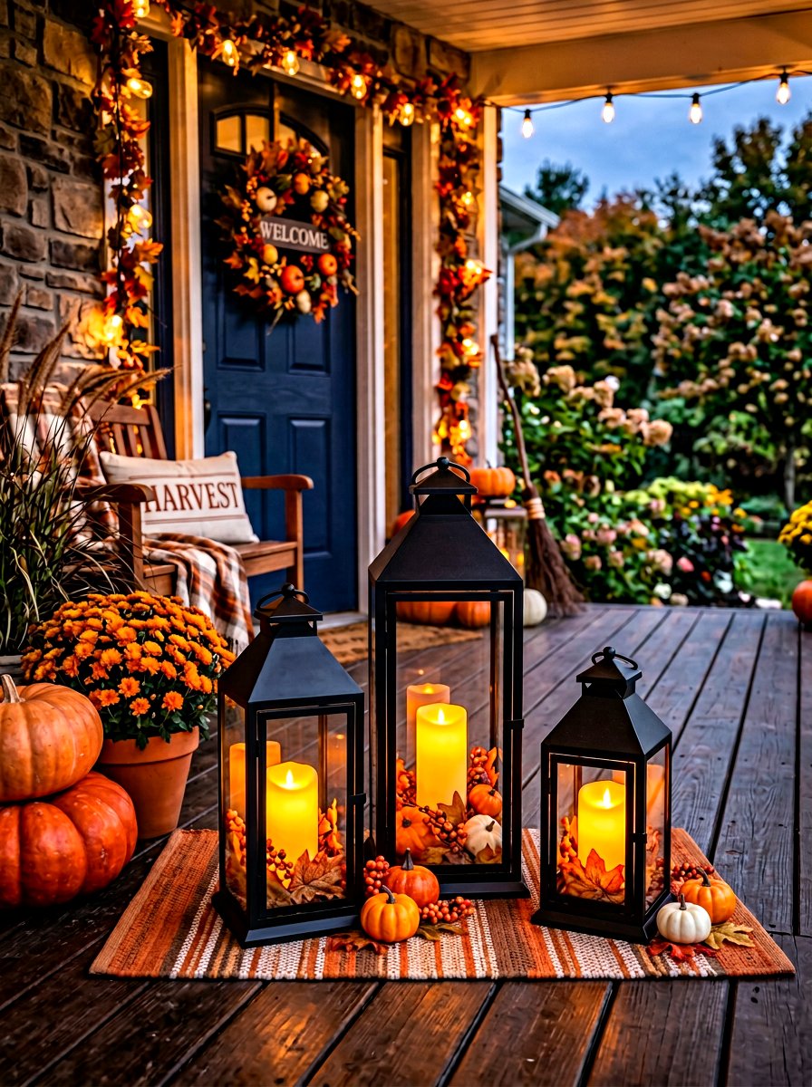 Fall Porch Lantern Decor - 30 fall front porch ideas