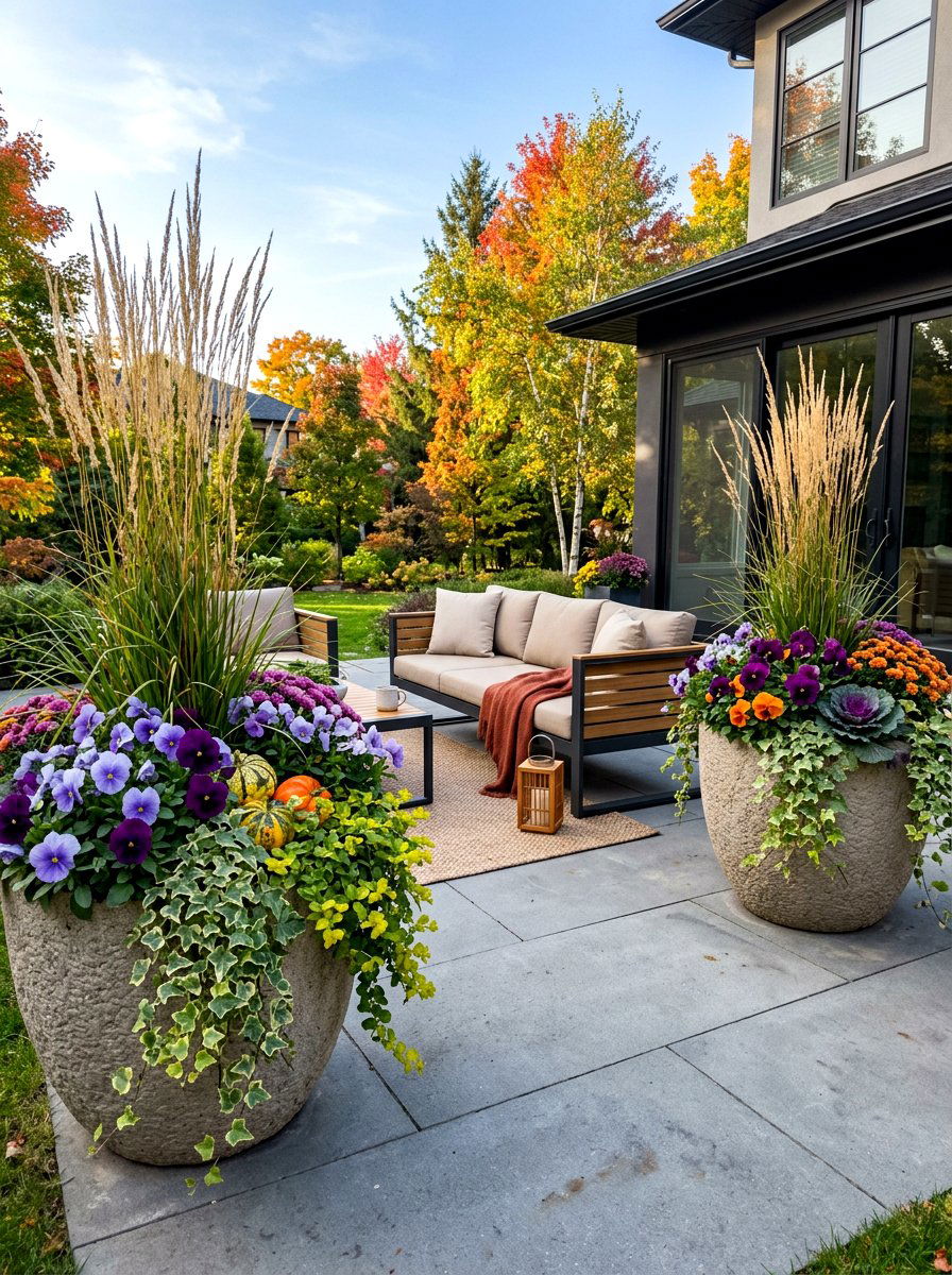 Fall container garden - 30 fall garden ideas