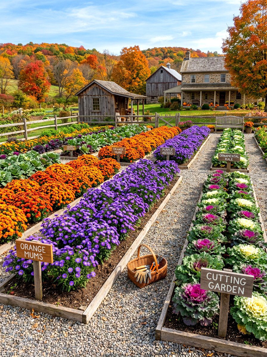 Fall cutting garden - 30 cottage cutting garden ideas