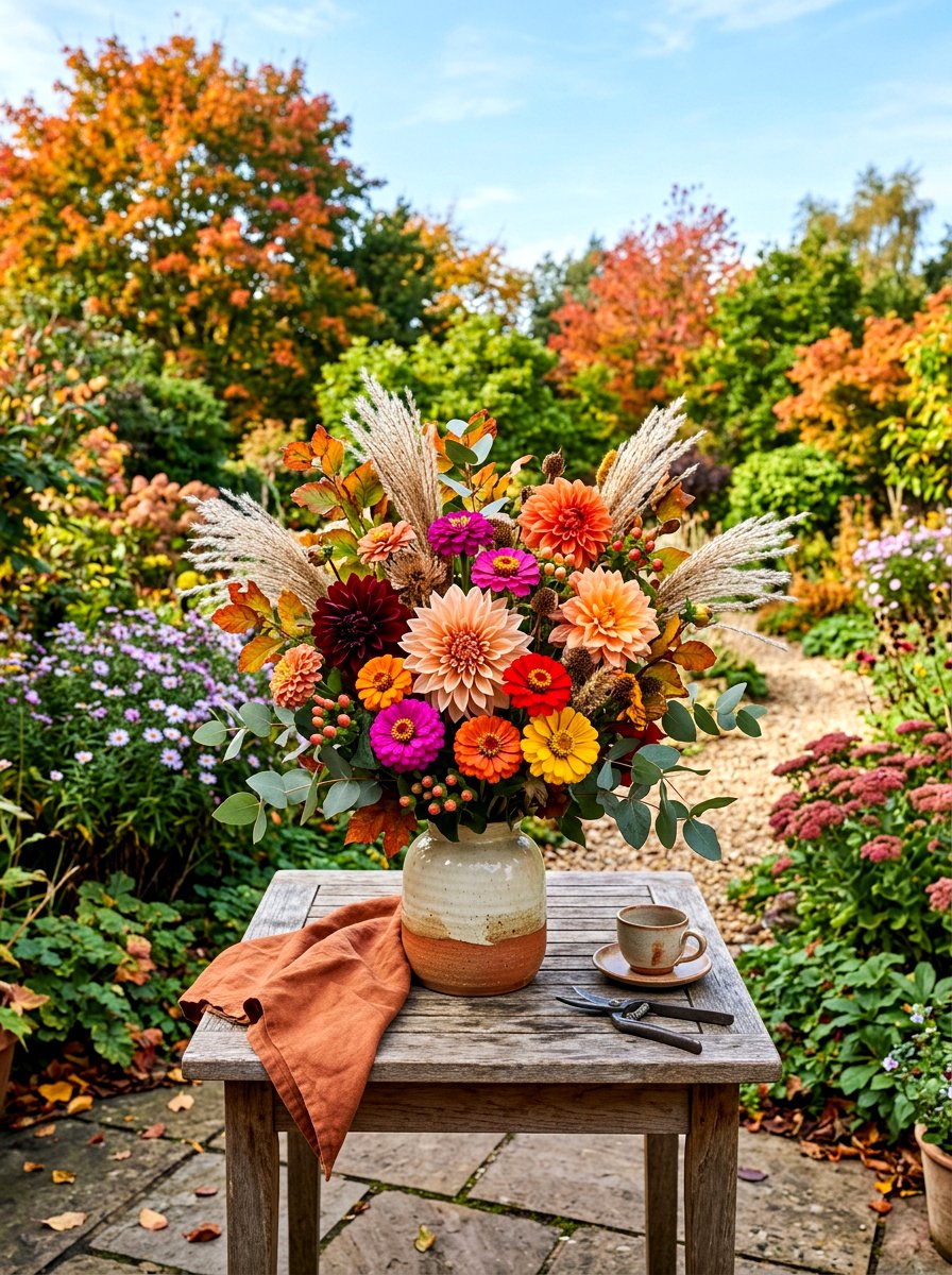 Fall flower bouquet - 30 fall garden ideas