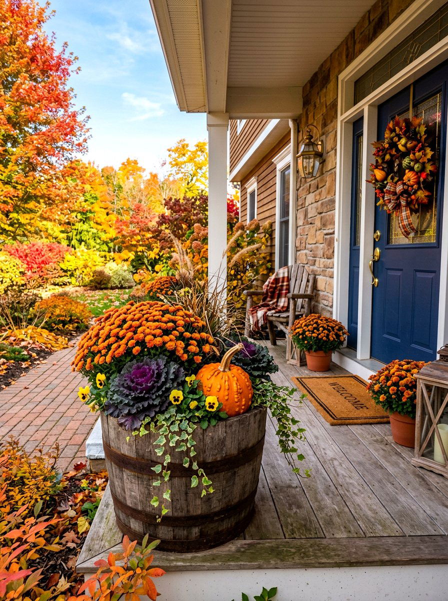 Fall garden container - 30 container garden ideas