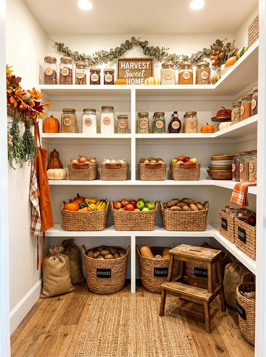 Fall pantry decor - 30 cozy fall home decor ideas