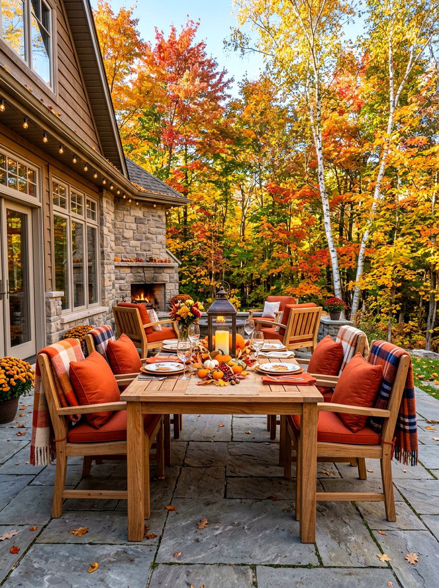 Fall patio furniture - 30 fall garden ideas