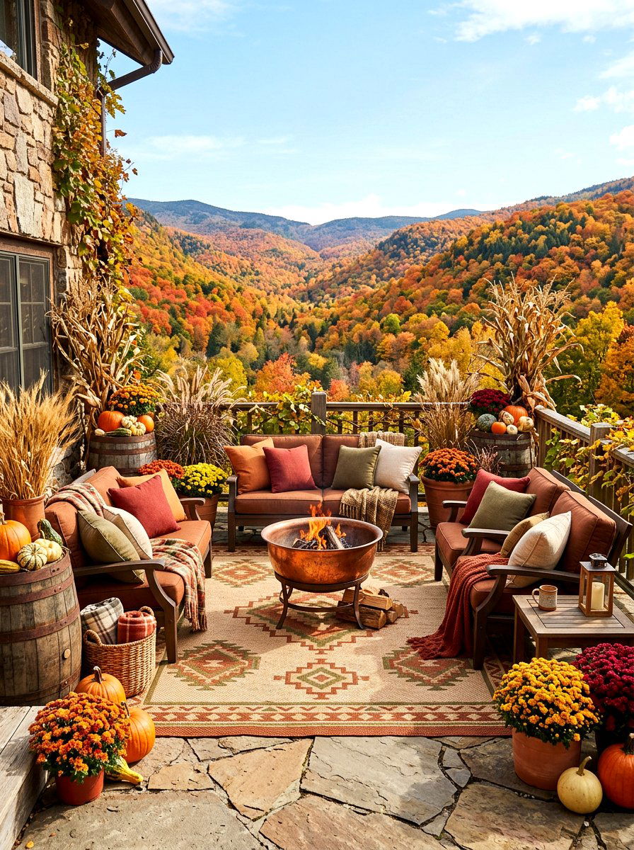 Fall terrace decor - 30 cozy fall home decor ideas