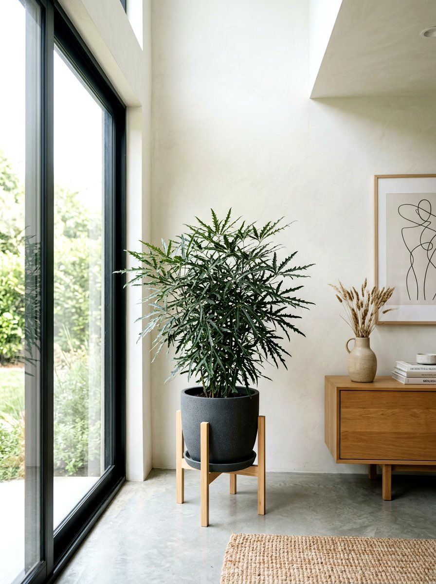 False Aralia Texture Corner - 30 indoor tree corner ideas
