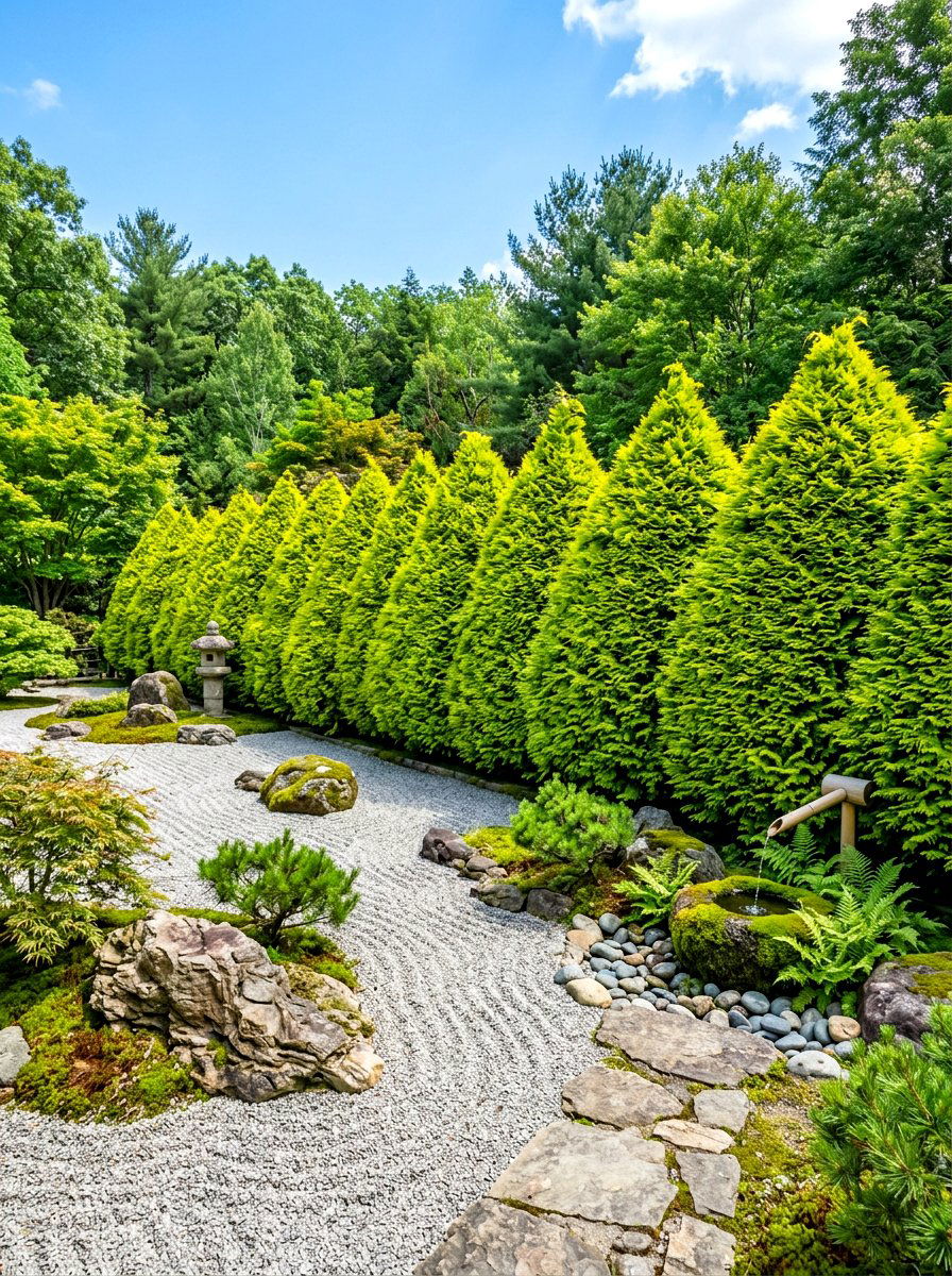 False Cypress Hedge - 30 hedge privacy ideas