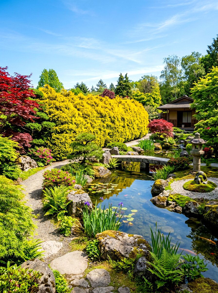 False Cypress hedge - 30 evergreen privacy border ideas