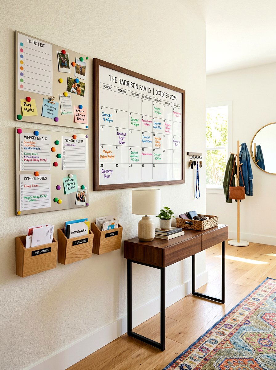 Family Command Center - 30 family entryway ideas