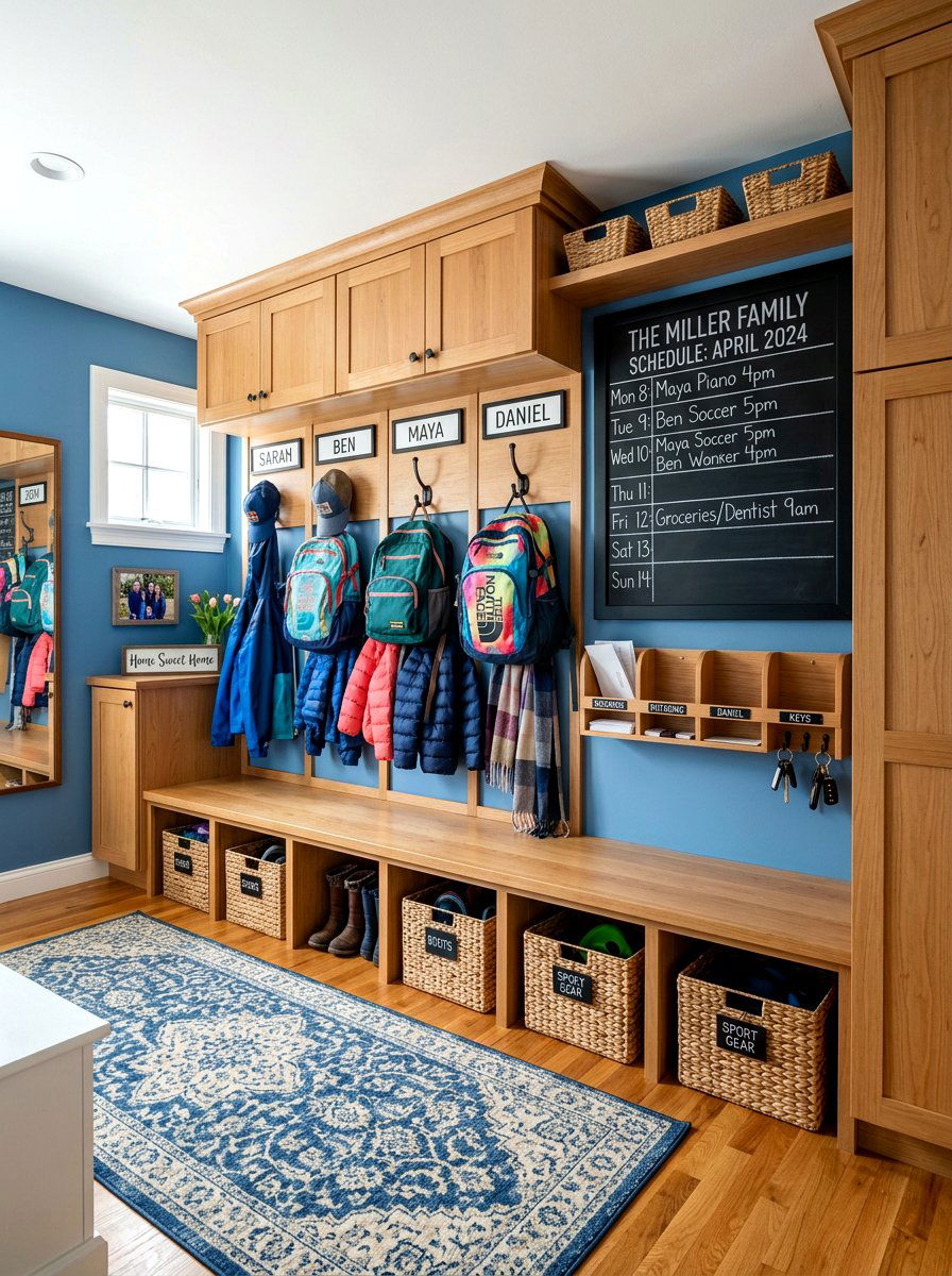 Family Command Mudroom - 30 small mudroom ideas