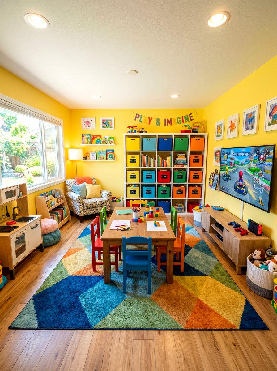 Family Friendly Play Room - 30 game room ideas