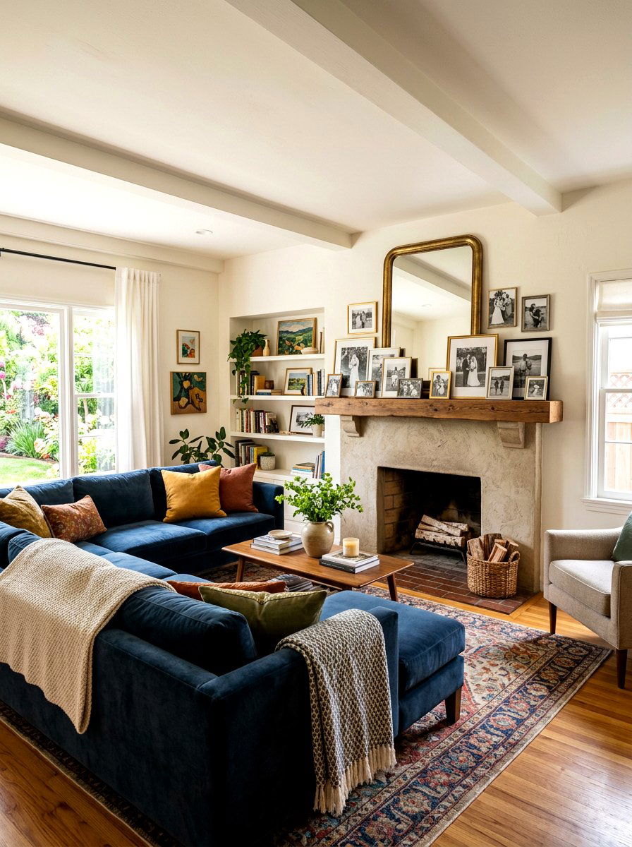 Family Photo Gallery - 30 mantel shelf styling ideas