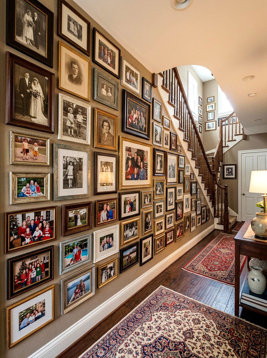 Family Photo Gallery Wall Eclectic - 30 eclectic frame wall ideas