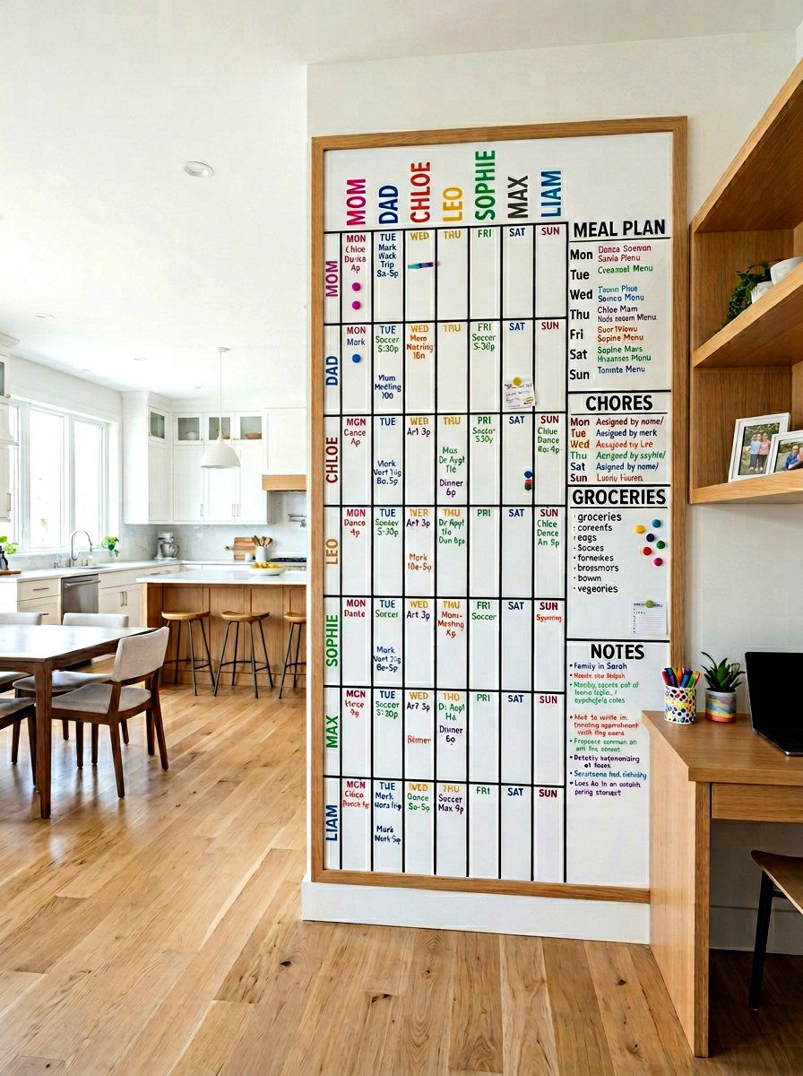 Family Planner Wall - 30 family calendar wall ideas