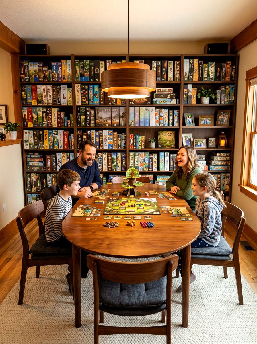 Family board game room - 30 basement game room ideas