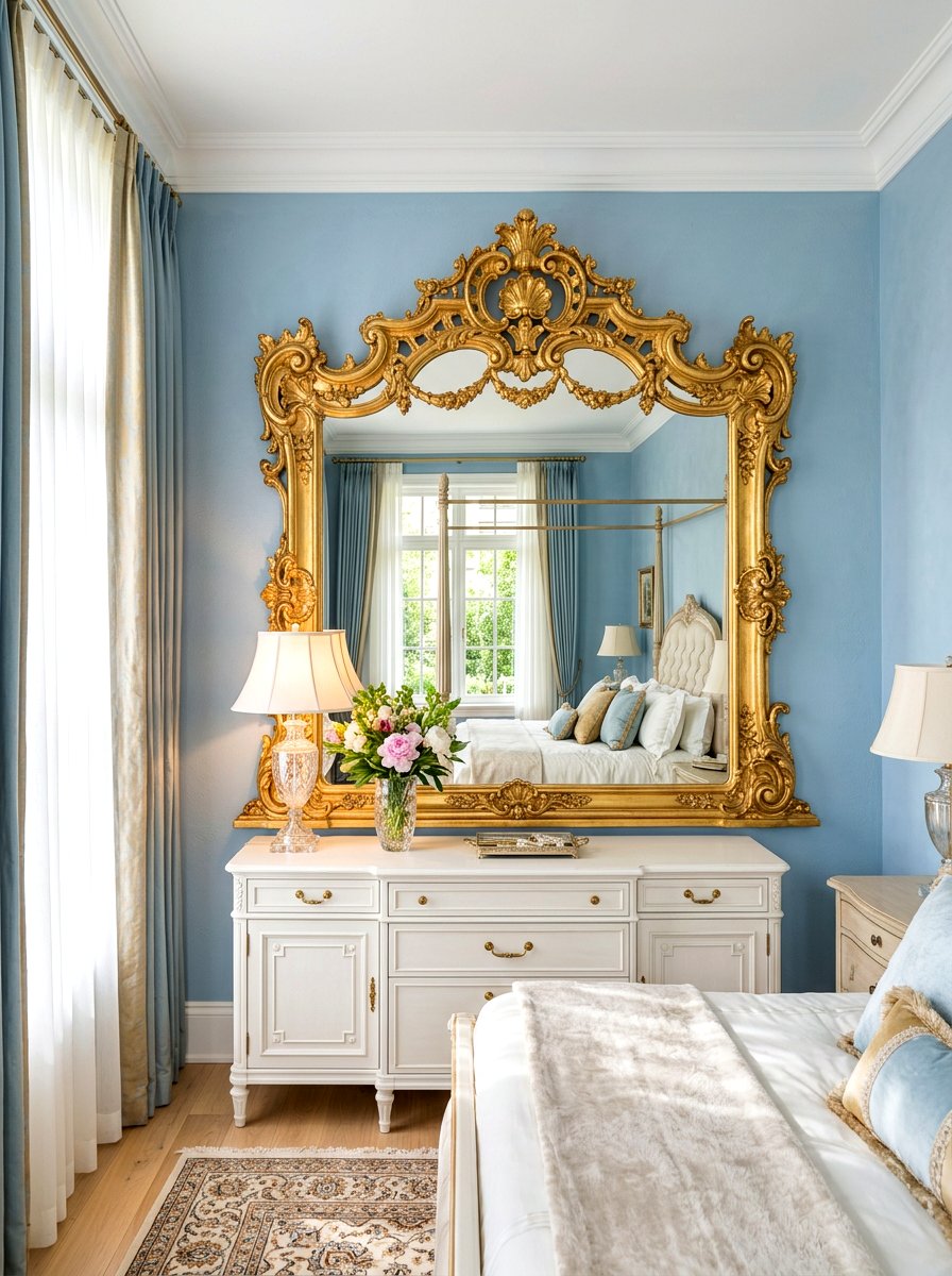 Fancy Wall Mirror - 30 princess bedroom ideas