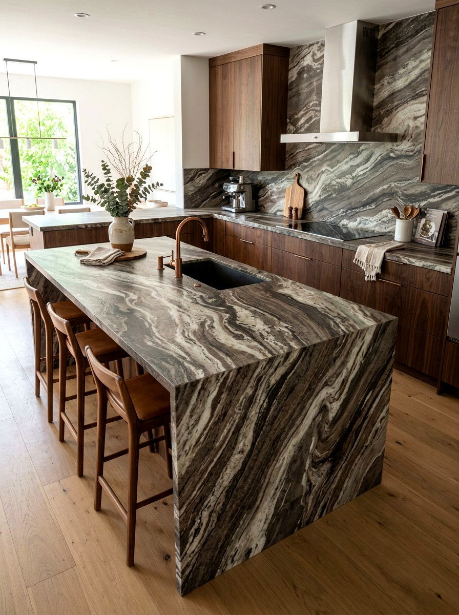 Fantasy Brown Granite - 30 granite kitchen ideas