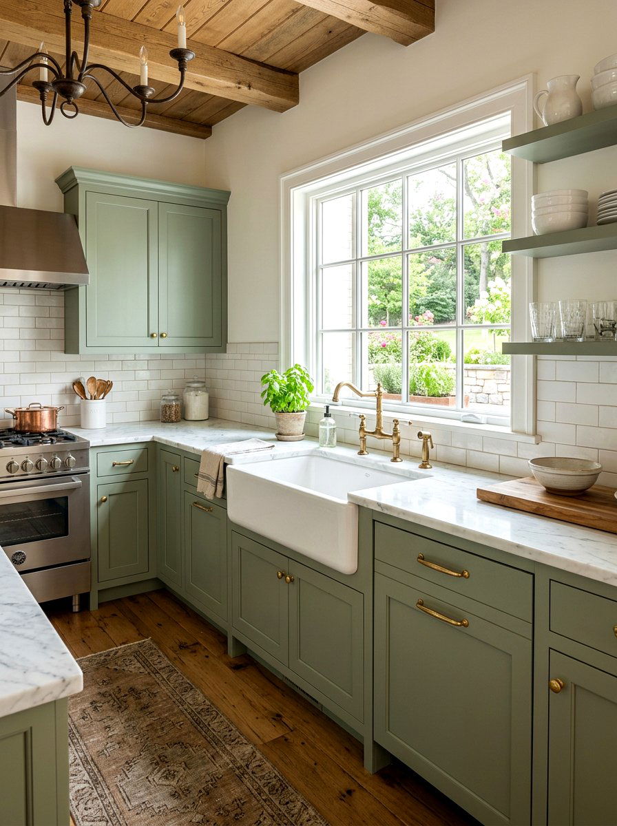 Farmhouse Apron Front Sink - 30 cabbagecore kitchen ideas