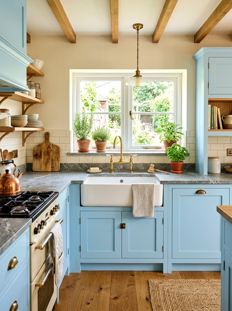 Farmhouse Apron Sink - 30 eclectic kitchen ideas
