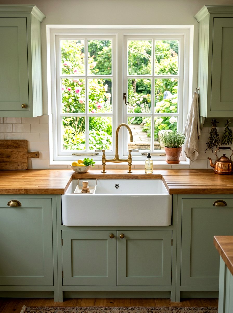 Farmhouse Apron Sink - 30 vintage cottage kitchen ideas