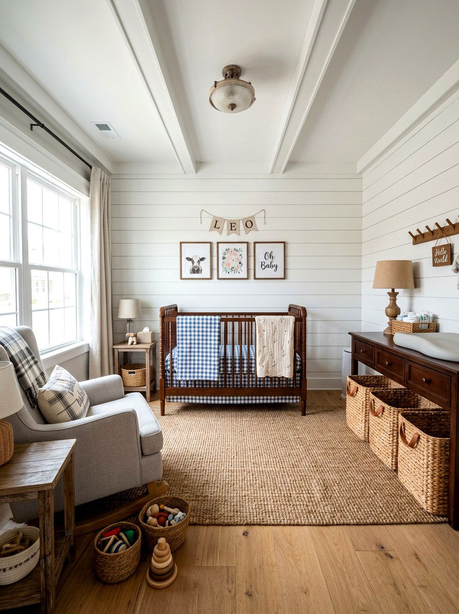 Farmhouse Baby Room - 30 vintage baby room ideas