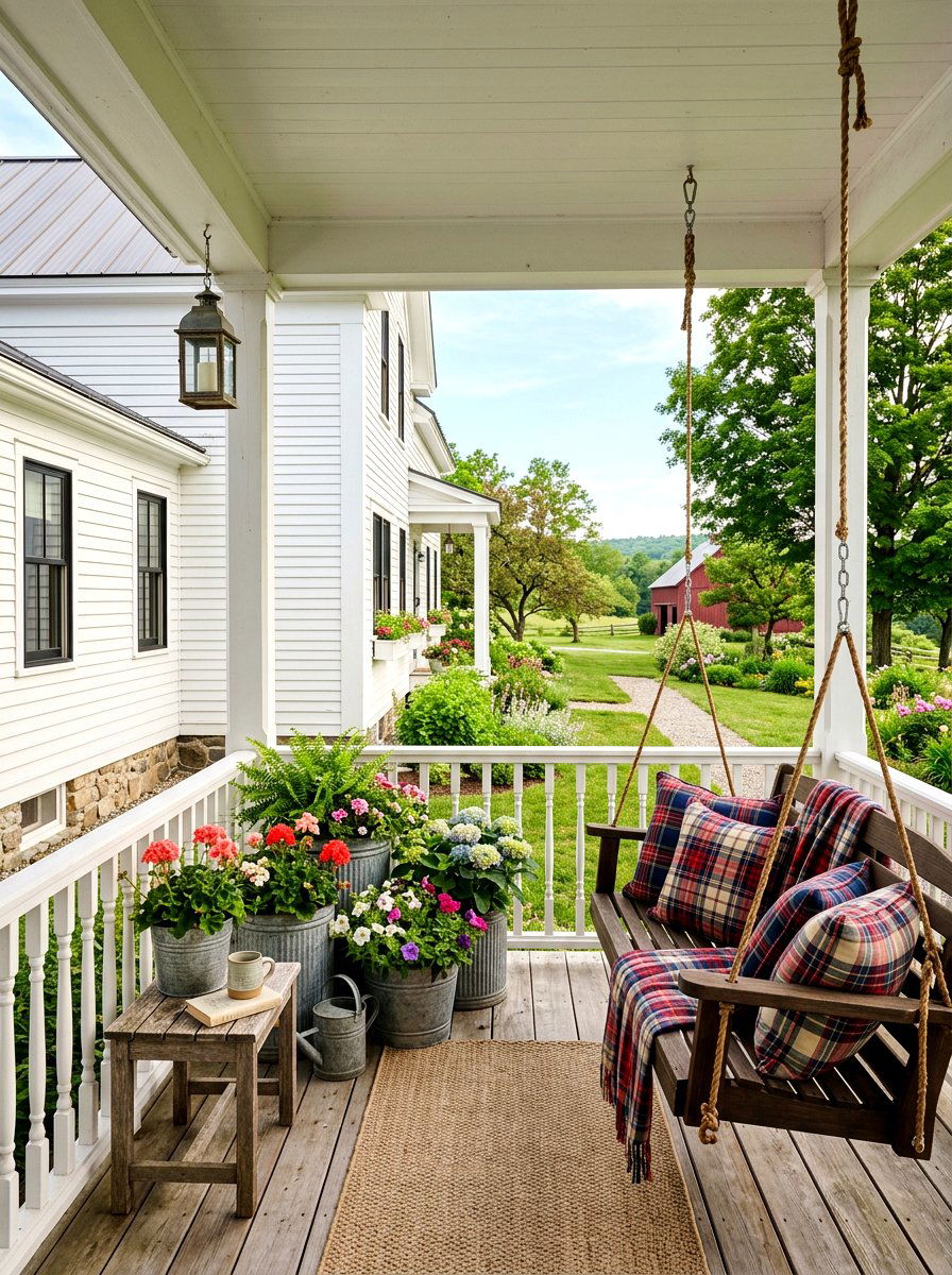 Farmhouse Backyard Porch - 30 backyard decorating ideas