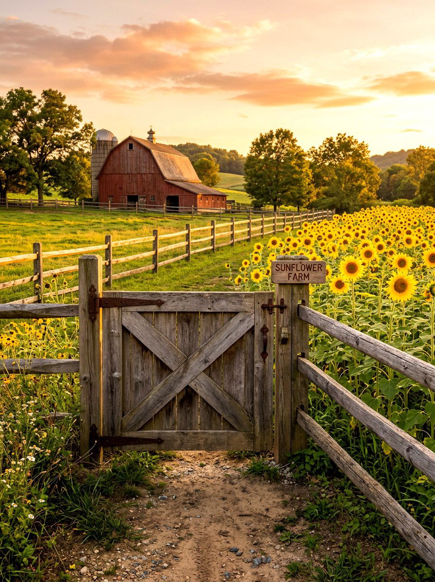 Farmhouse Barn Gate - 30 garden gate ideas