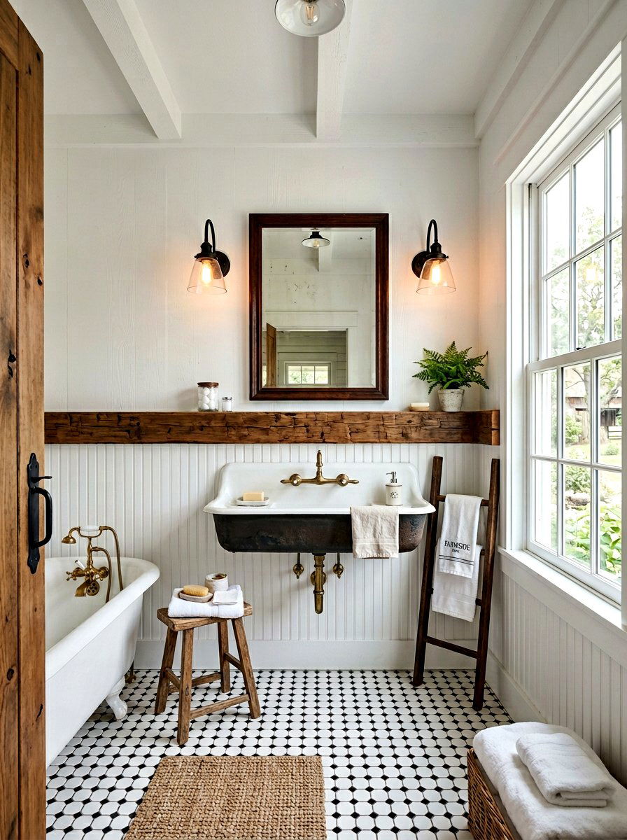 Farmhouse Bathroom Beadboard Walls - 30 beadboard bathroom ideas