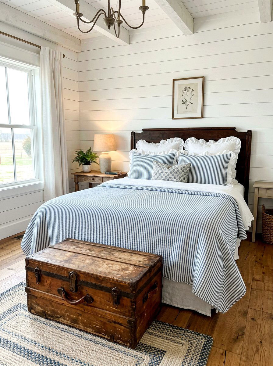 Farmhouse Bedding Set - 30 layered bed styling ideas