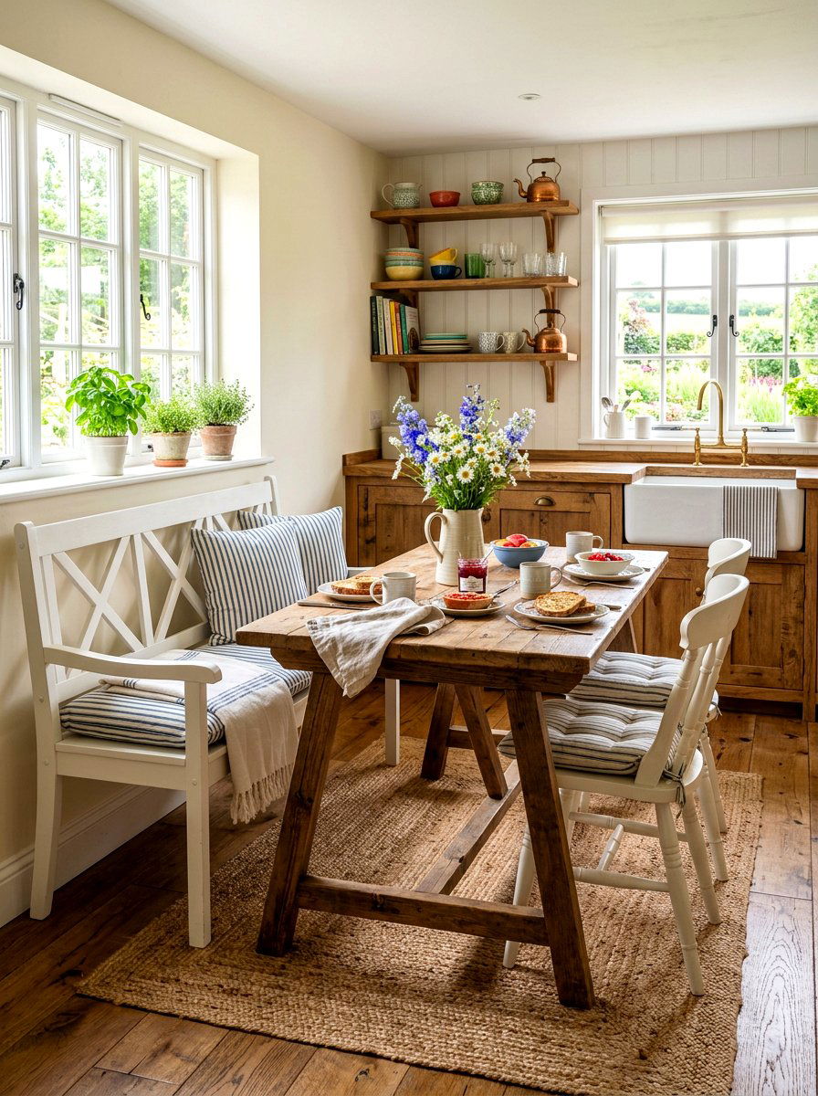 Farmhouse Breakfast Nook - 30 kitchen nook ideas