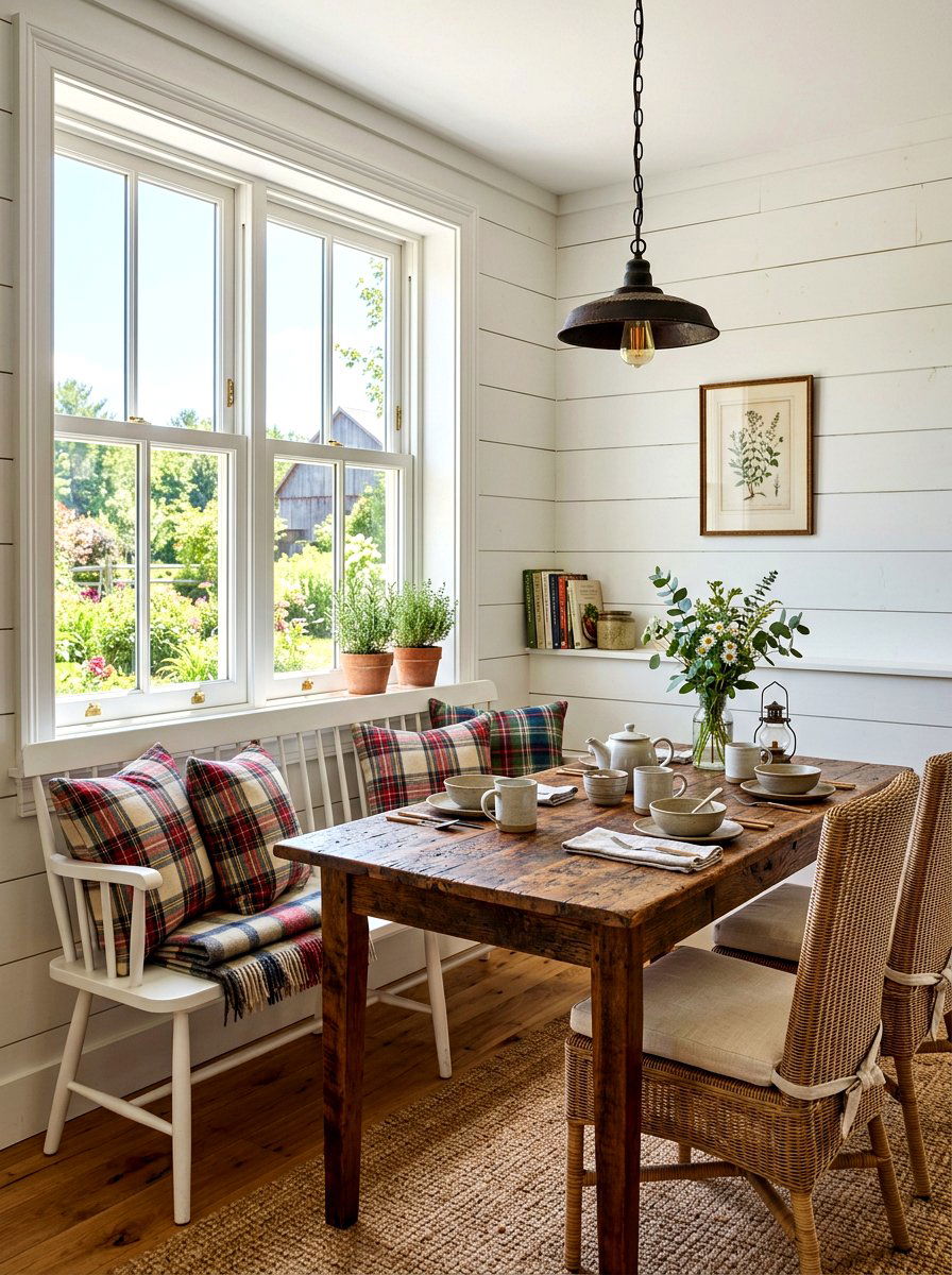 Farmhouse Breakfast Nook - 30 window breakfast nook ideas
