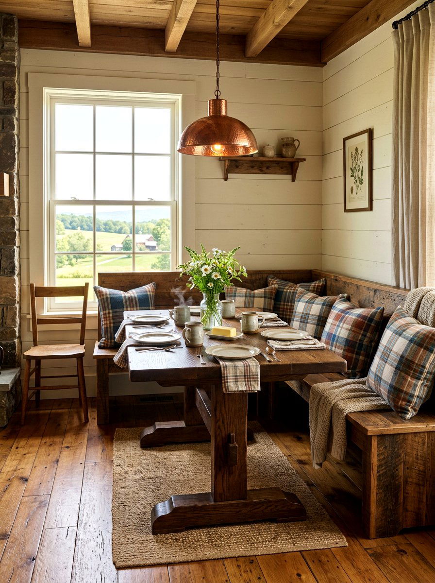 Farmhouse Breakfast Nook Bench - 30 breakfast nook bench ideas