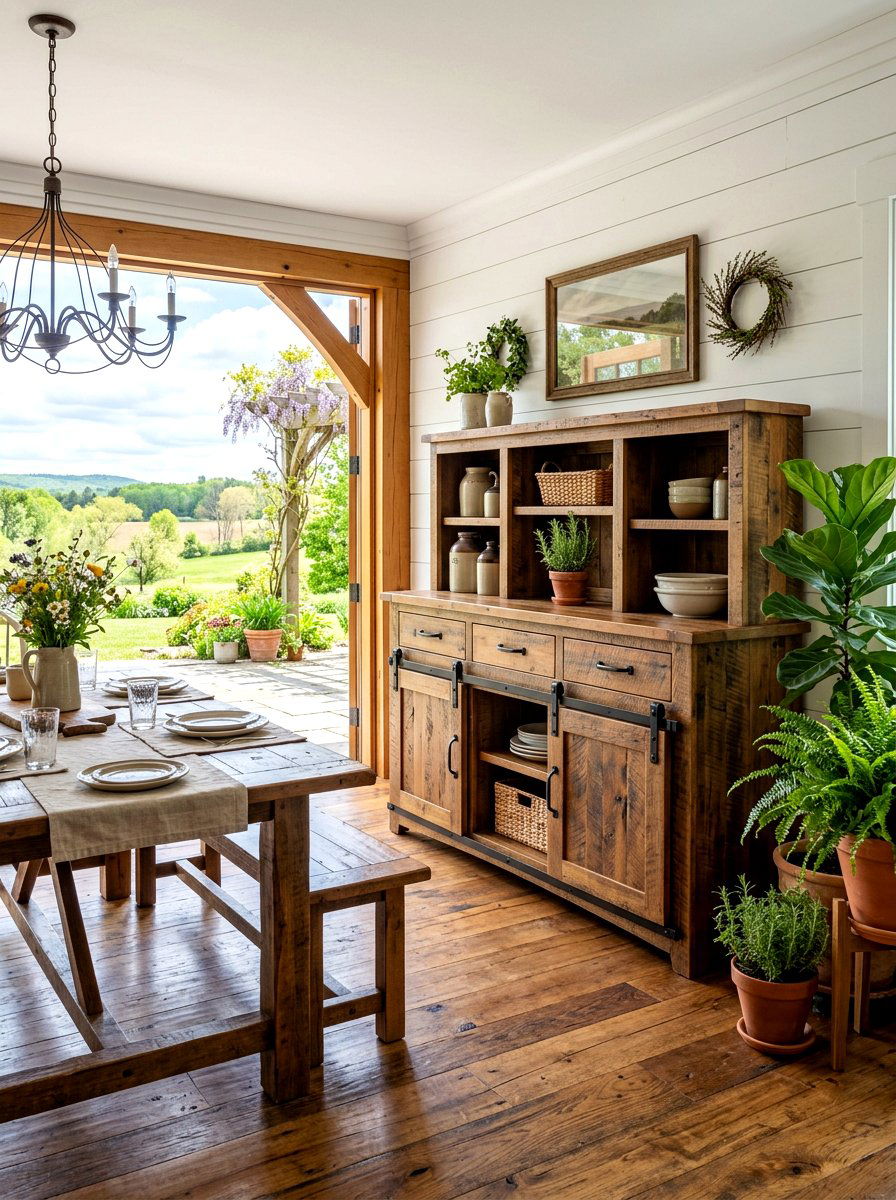 Farmhouse Buffet Cabinet - 30 buffet cabinet ideas