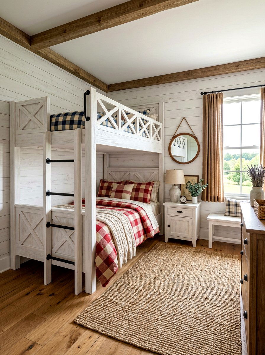 Farmhouse Bunk Bed - 30 bunk bed ideas