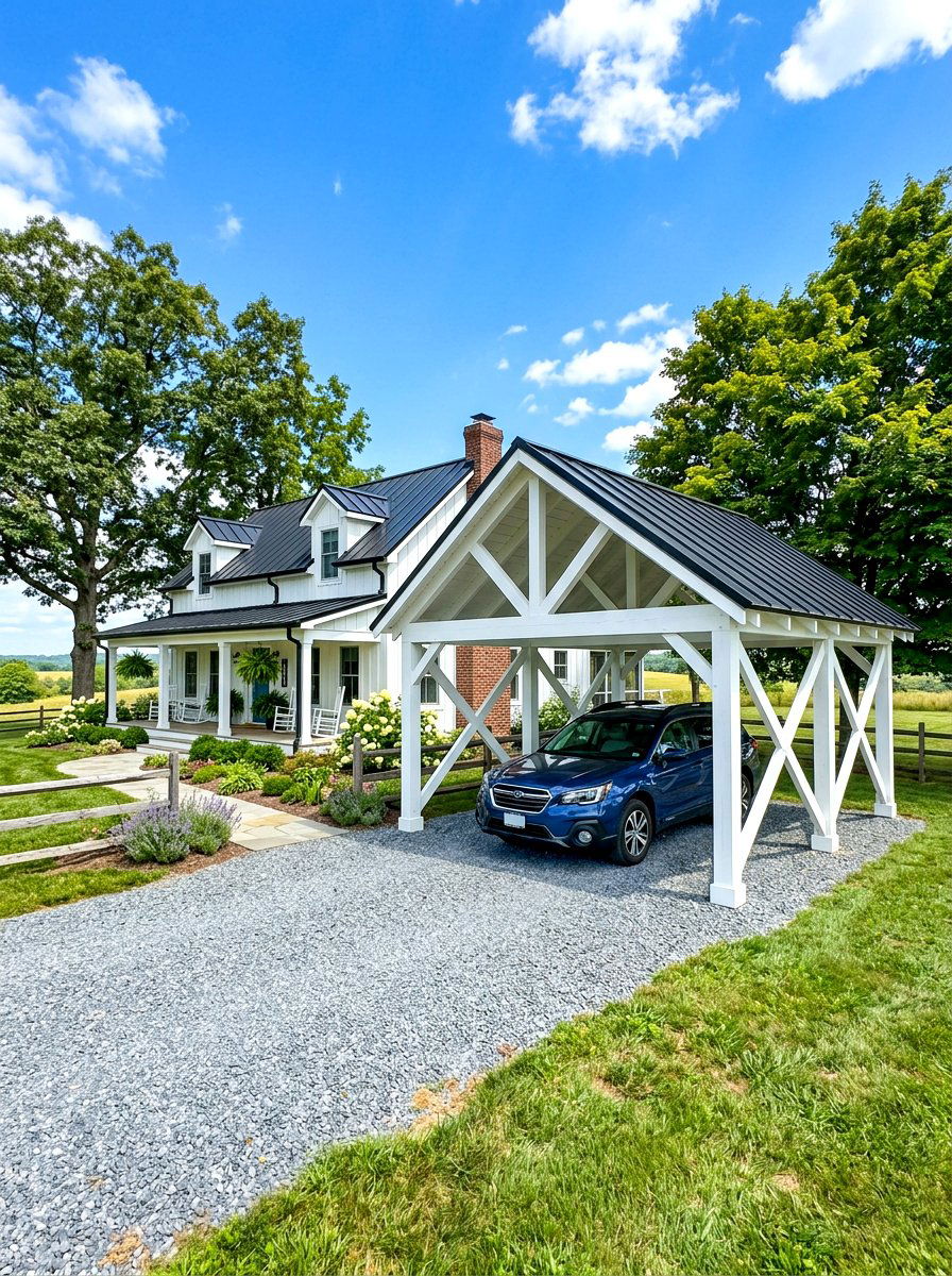 Farmhouse Carport - 30 carport design ideas
