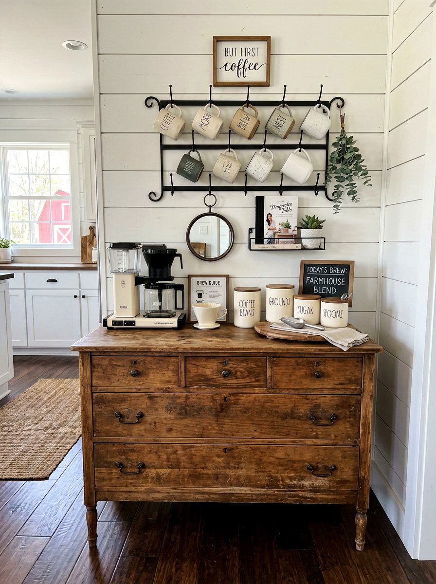 Farmhouse Coffee Station - 30 beverage station ideas