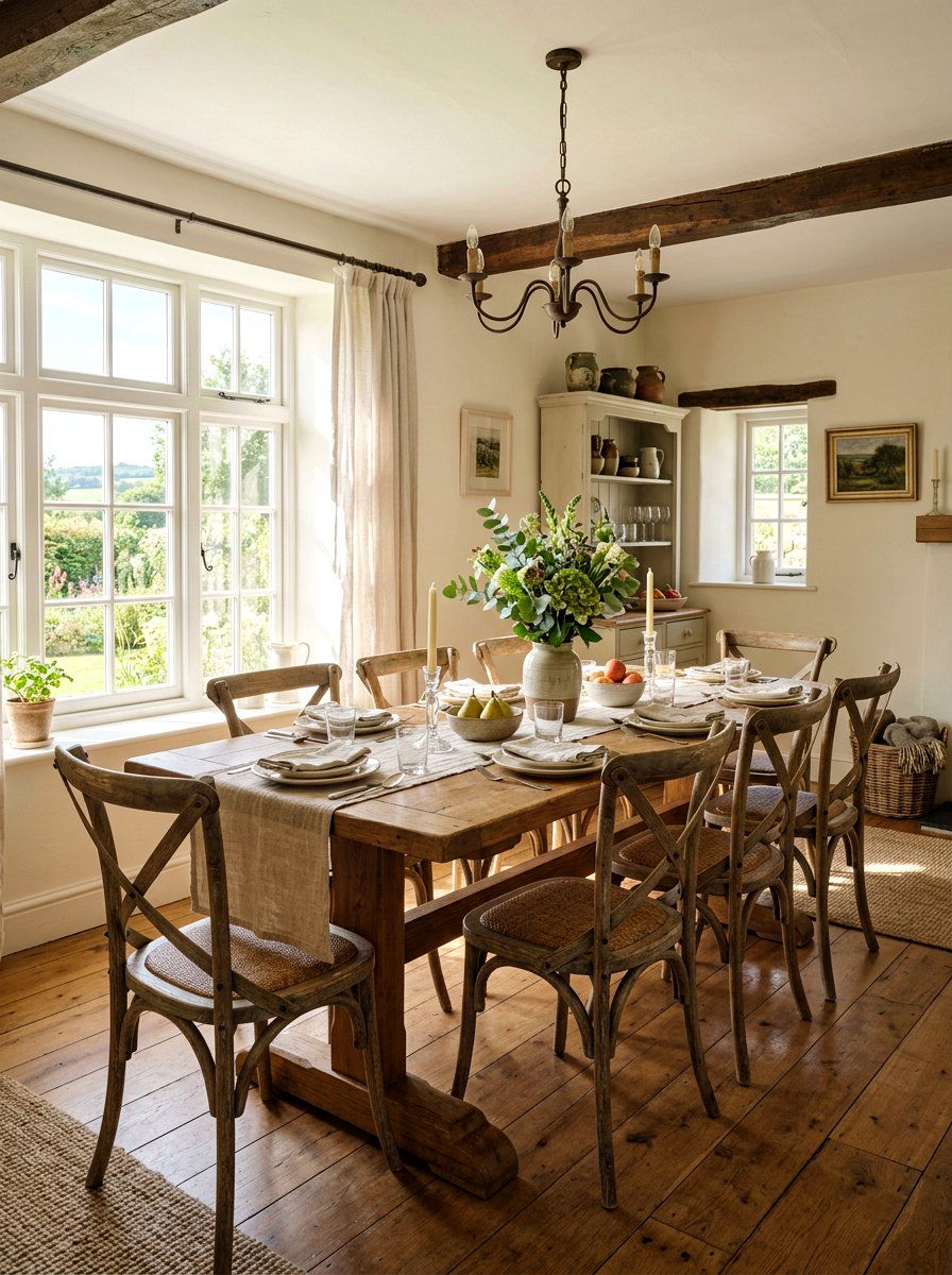 Farmhouse Cross Back Chairs - 30 statement dining chairs ideas