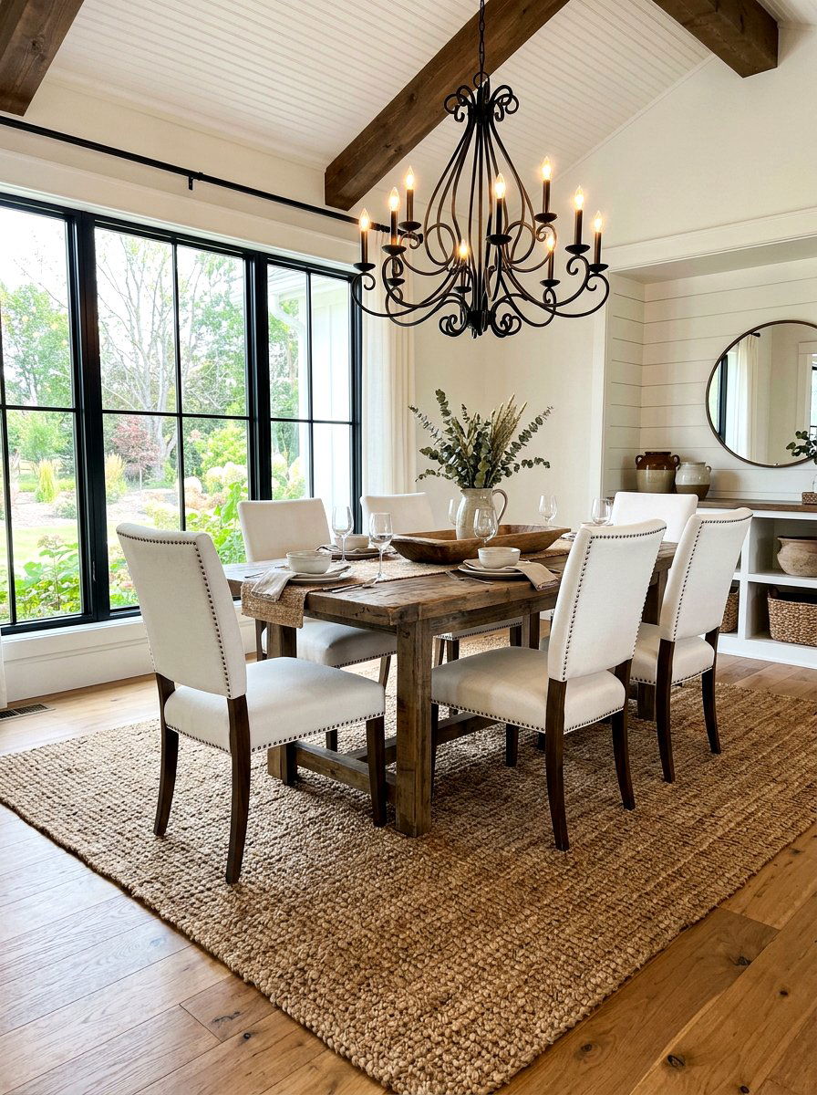 Farmhouse Dining Room Rug - 30 farmhouse dining room ideas
